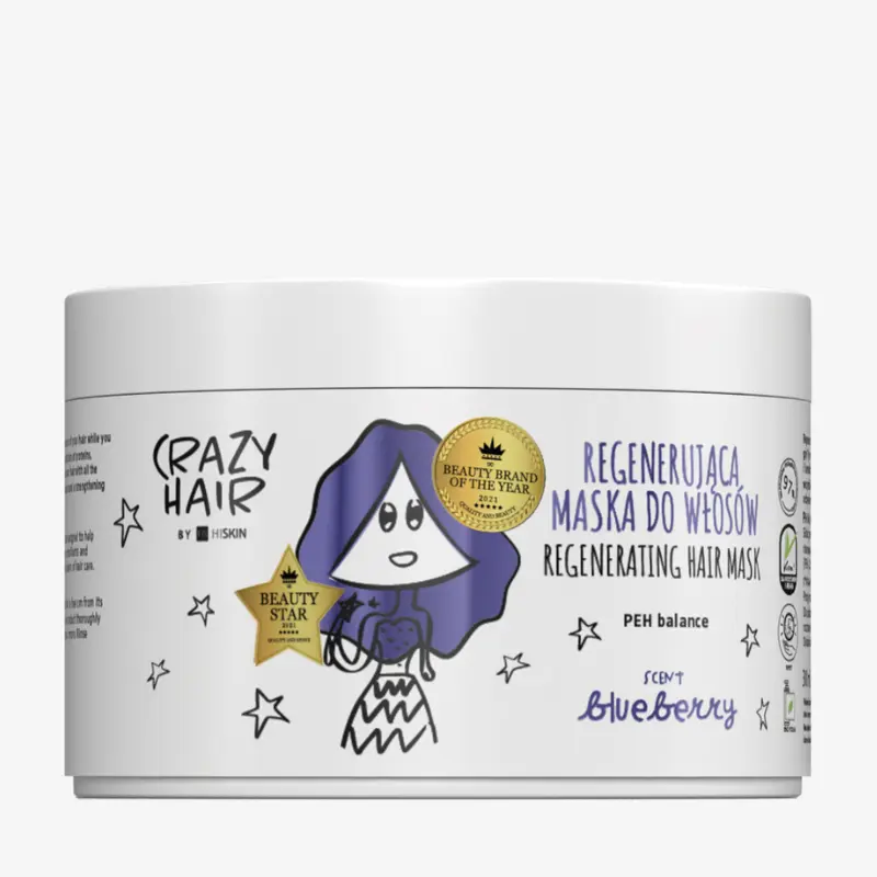 Crazy Hair Blueberry Sleeping Mask – naktinė plaukų kaukė, 300 ml