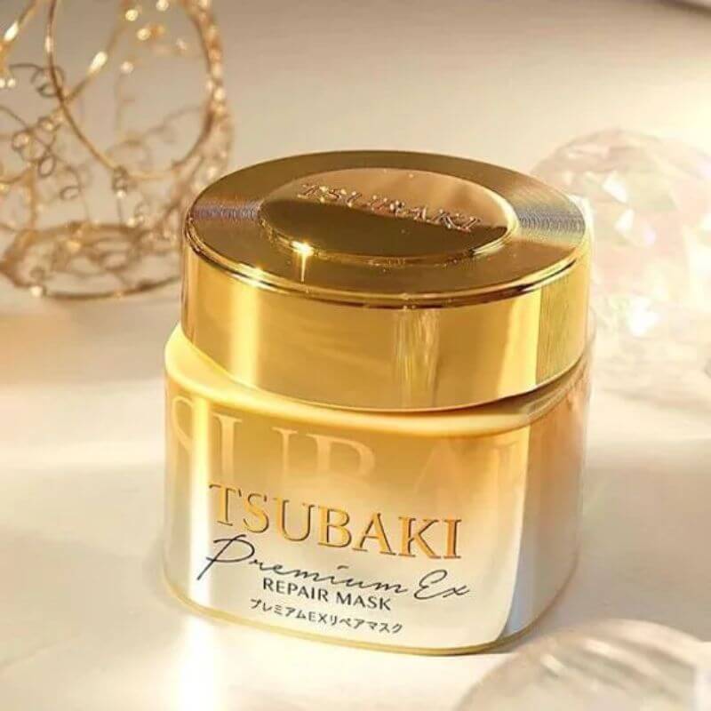 Shiseido Tsubaki Premium EX Repair Mask – plaukų kaukė su kamelijų aliejumi, 180 g