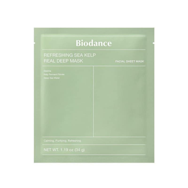 Biodance Refreshing Sea Kelp Real Deep Mask – gaivinanti veido kaukė, 1 vnt.