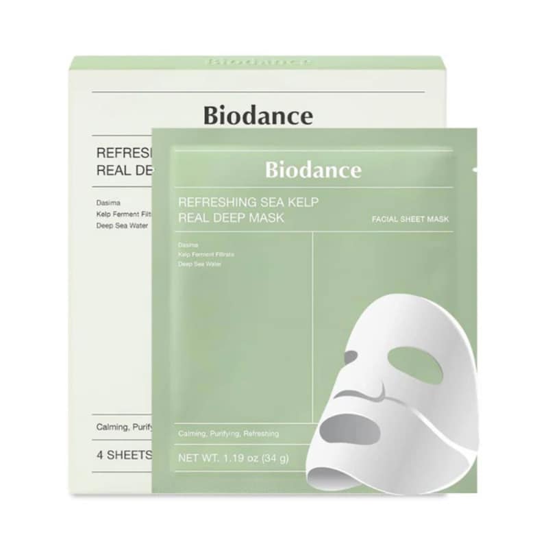 Biodance Refreshing Sea Kelp Real Deep Mask – gaivinanti veido kaukė, 1 vnt.