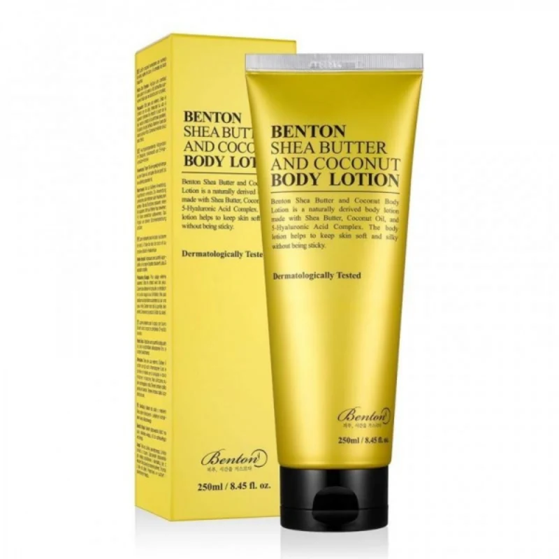 benton shea butter and coconut body lotion maitinantis kuno losjonas 250ml
