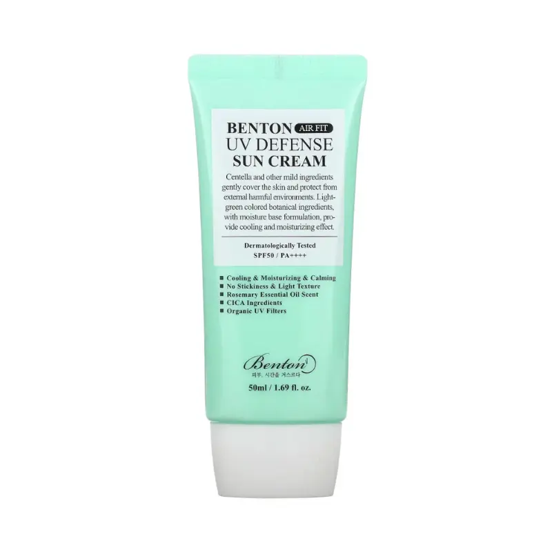 Benton Air Fit UV Defense Sun Cream – lengvas veido kremas nuo saulės, 50 ml Benton Air Fit UV Defense Sun Cream – lengvas veido kremas nuo saulės, 50 ml