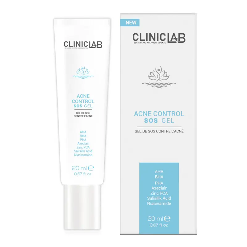 CLINICLAB Acne Control SOS Gel – taškinio naudojimo gelis probleminei odai, 20 ml