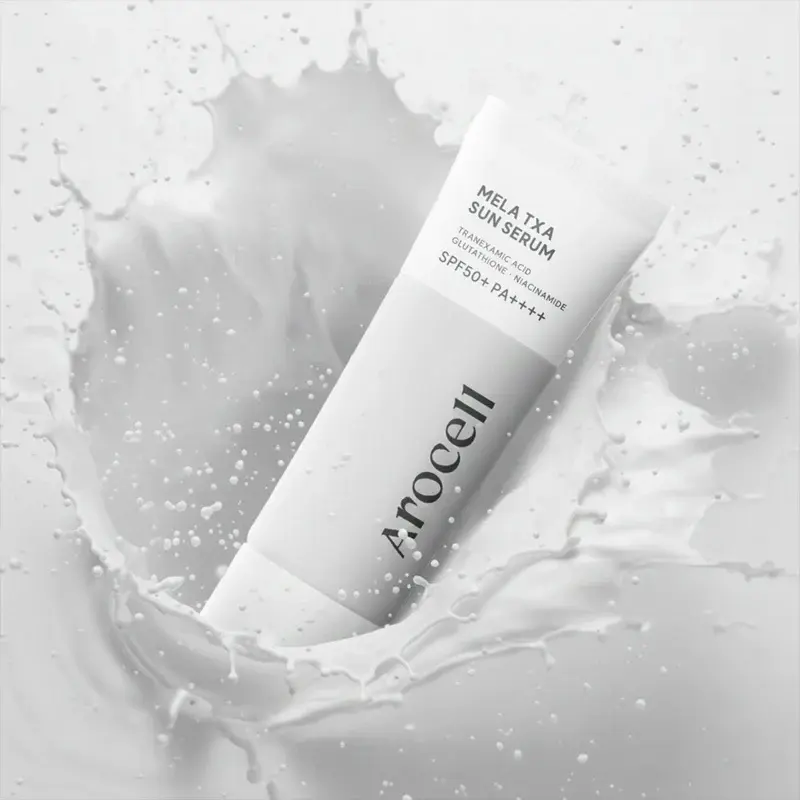 AROCELL Mela TXA Sun Serum – apsauginis veido serumas nuo saulės (SPF50+ PA++++), 40 ml