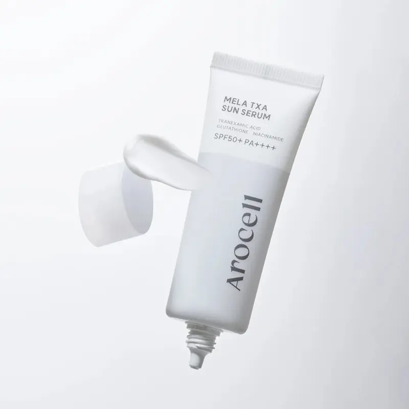 AROCELL Mela TXA Sun Serum – apsauginis veido serumas nuo saulės (SPF50+ PA++++), 40 ml
