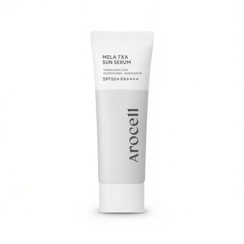 AROCELL Mela TXA Sun Serum – apsauginis veido serumas nuo saulės (SPF50+ PA++++), 40 ml