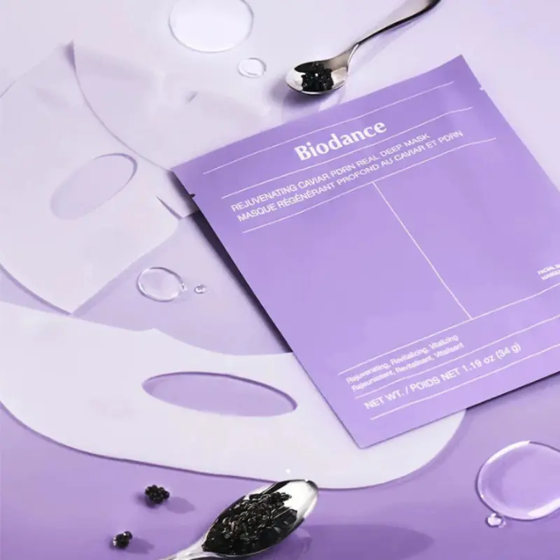 BIODANCE Rejuvenating Caviar PDRN Real Deep Mask – stangrinanti hidrogelinė kaukė su PDRN, 1 vnt.